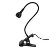 LED Lampa Teplé Osvětlení Ochrana Očí Husí Krk Flexibilní Základna Klip Přenosné USB Čtecí Světlo pro