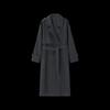 Mohanyimei Women's Professional Lapel Waist-Cinching Trench Coat