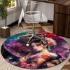 Cherry Blossom Geisha Beauty round carpet Chair cushion Round Entryway Rug, Soft Round Rugs for Living Room, Bedroom, Circle Carpet decor gifts