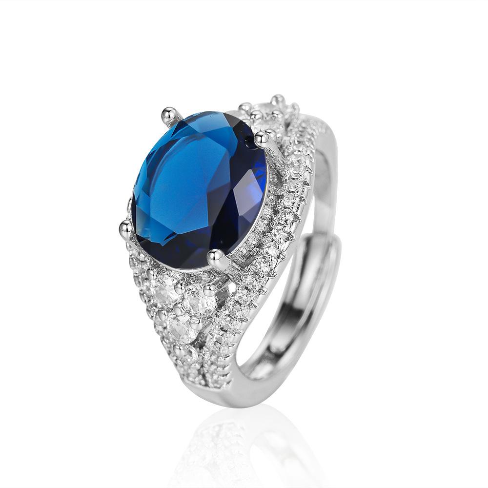 

Luxury plump pigeon egg high carbon diamond ring French European and American style ring