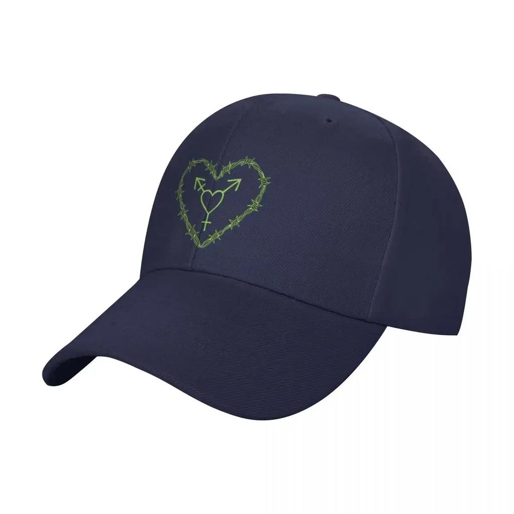 Trans Symbol Heart GREEN Baseball Cap Fashion Beach Christmas Hat Beach Hat Custom Hat Man Womens