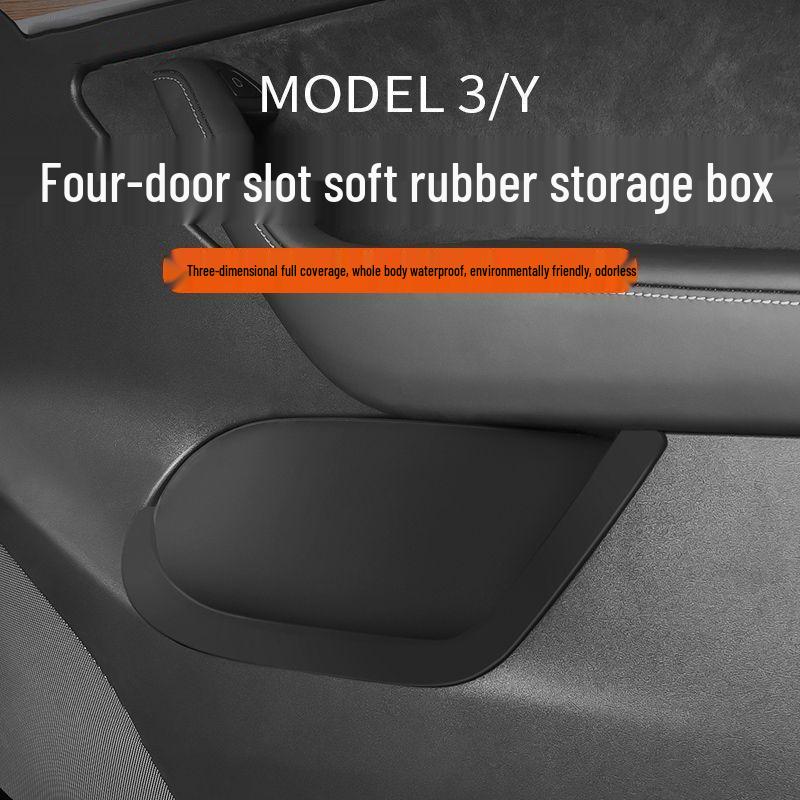 Fits Tesla Refreshed Six-Seater Model Y: All-Inclusive Door Sill and Side Storage Box