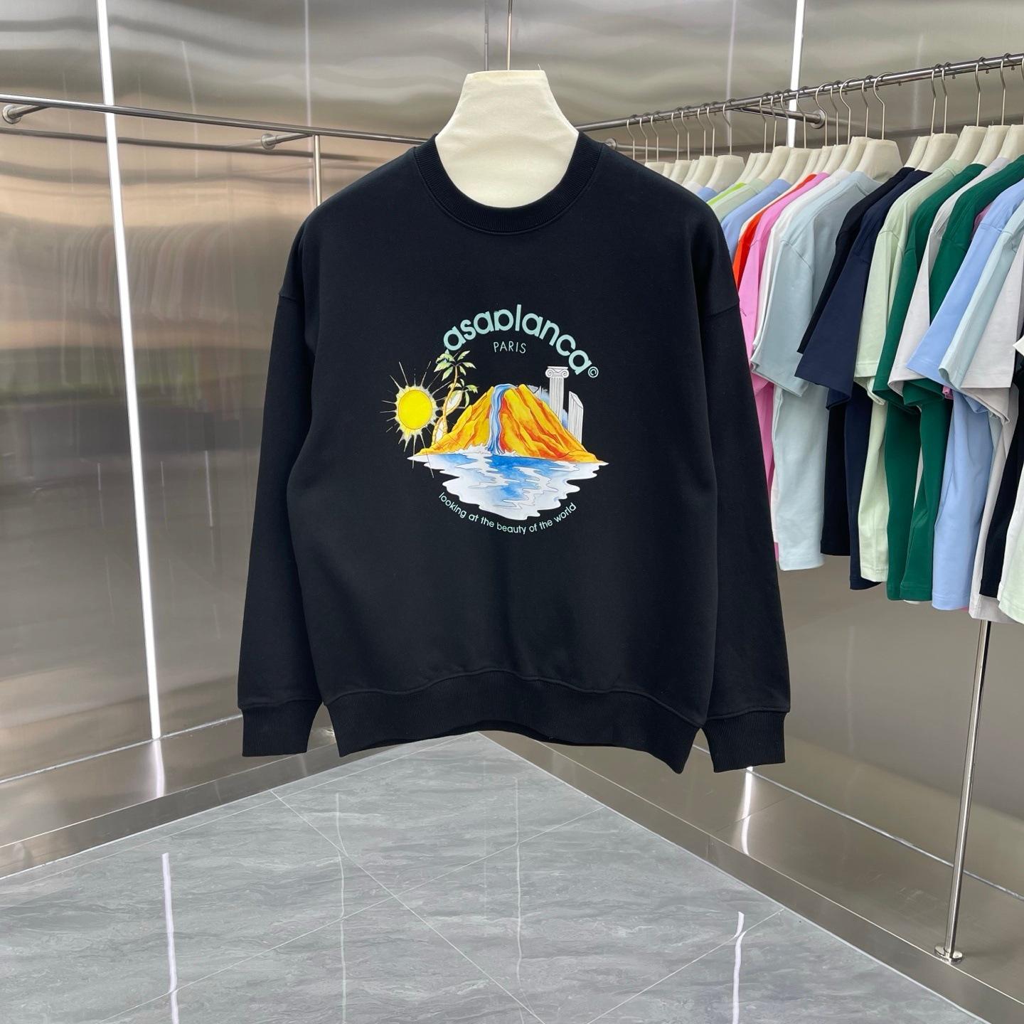 Kasa Men s Round Neck Hoodie - Autumn/Winter Trendy Letter Print Fashion Extra Large