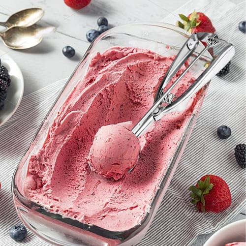 Stainless steel ice cream spoon, ice cream scoop, silver ice cream scoop, mashed potato food spoon, sturdy and convenient, multi-functional, for resta
