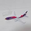 Air 16cm B737 Purple Bird Aircraft Model 1/400 Scale NOK Airways 737 Airplane Metal Alloy Plane Model Display Decor