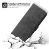 For Samsung Galaxy A25 5G (Global) (161.0 x 76.5 x 8.3mm) Case Flower Imprinted Phone Leather Cover with Straps