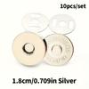10SETS Round Magnetic Buckle, Metal Invisible Snap, Suitable for DIY Bags, Wallets, Handmade and Accessories - Seam-Free Hidden Magnetic Button