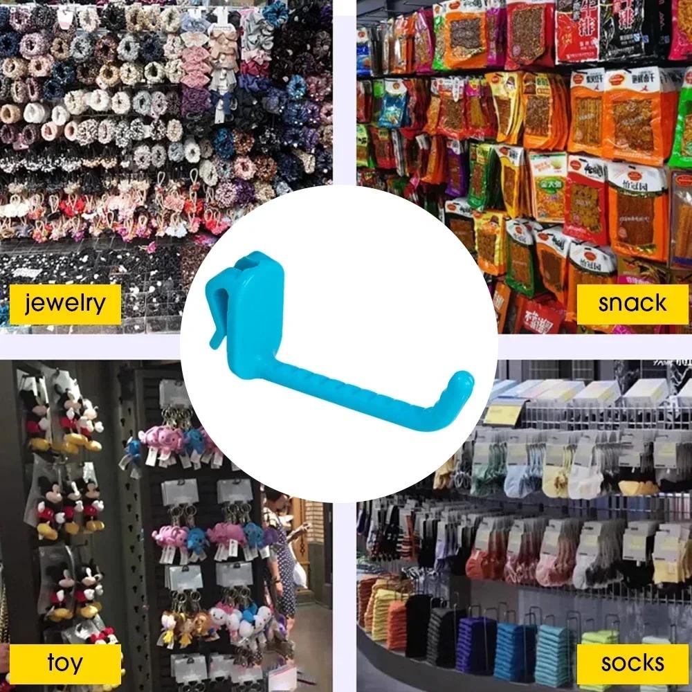 Metal Mesh Panel Hangers Clothes Wall Hanging Hooks Supermarket Display Hooking Racking Accessory Slat Household Organizers Hook