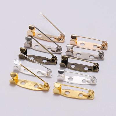 50 Stück/Los 15 20 25 30 35 40 mm Metall-Sicherheitsnadeln Broschenfassungen Leere Basis Broschenclip Basisstifte Für DIY Schmuckherstellung