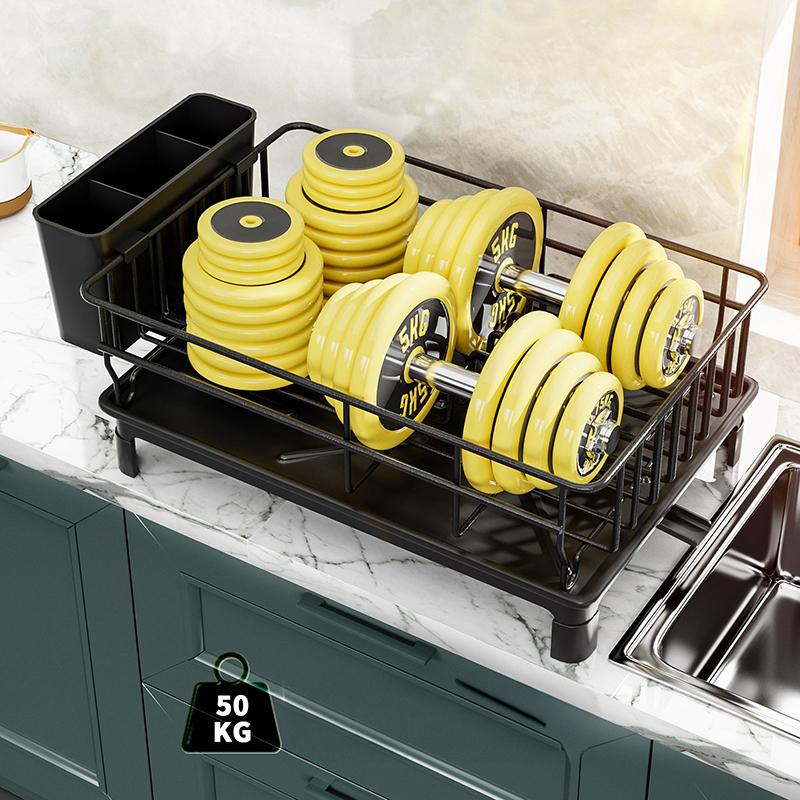 1pc Kitchen Dish Rack Detachable Single Layer Bowls Draining Rack Kitchen Desktop Tableware Cup Storage Rack Kitchen Organizer