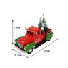 Christmas Red Truck Decorations Rustic Metal Car Model Xmas Ornaments for Table