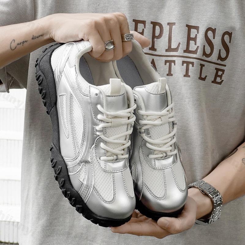 Fashion Men's Niche Design Fashion Trend Low Top Casual Sports Shoes 2025 Autumn Mesh Breathable Comfortable Non Slip Platform sneakers