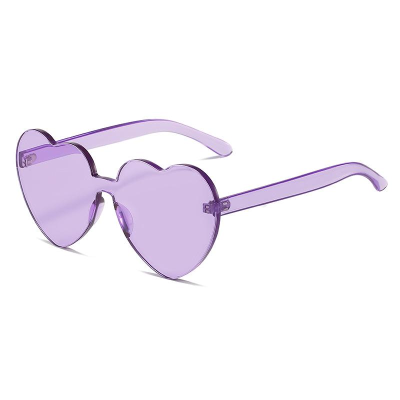Love Sunglasses, Candy-Colored Heart-Shaped Glasses, Beach Peach Heart Sunglasses.