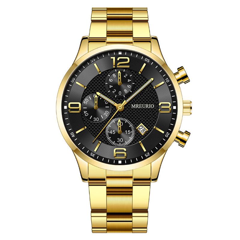 Vendita Calda Moda Digitale Calendario a Tre Occhi Orologio da Uomo Cinturino Orologio da Uomo Orologio da Uomo