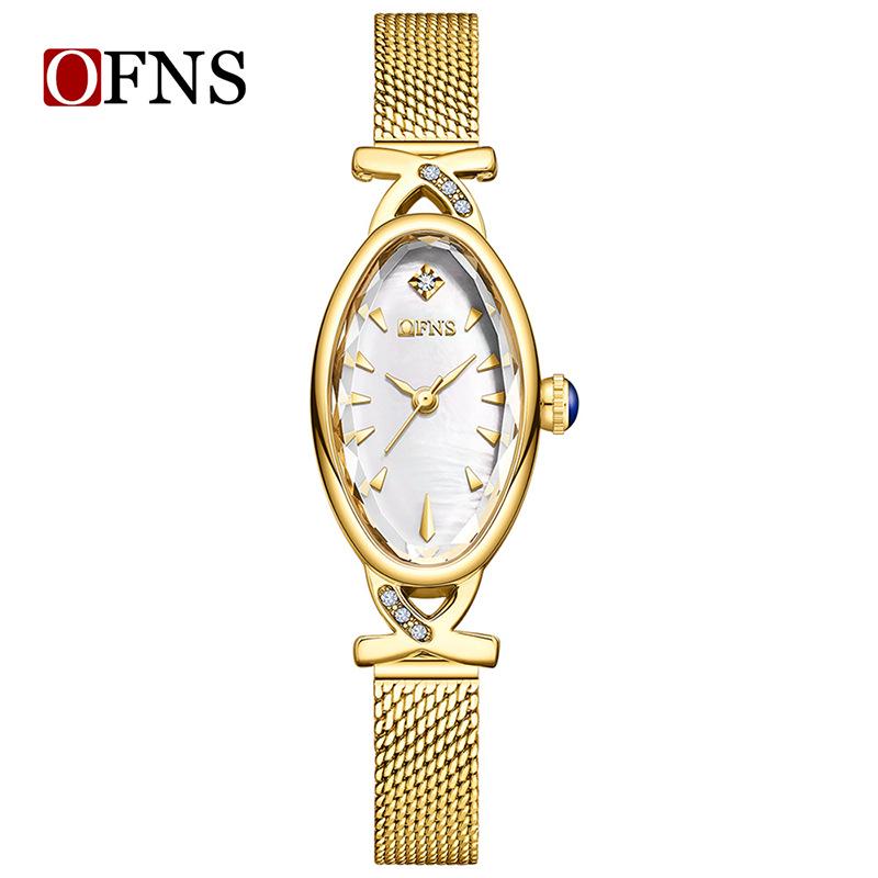 OFNS Women's Retro Oval Waterproof Luxury Wristwatch