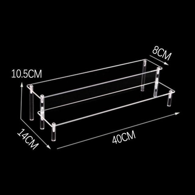 Ladder Acrylic Display Stand for Funko Figures,Cosmetics,Cupcake Perfume,Doll;Display Riser Rack Shelf for Decoration Organizer