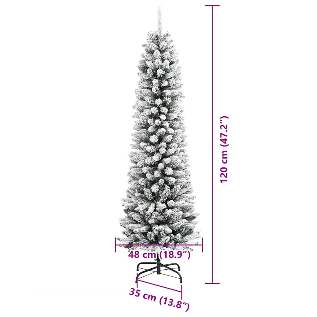 Artificial Christmas Tree with 150 LEDs and Stand White 120 cm