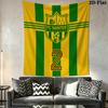 FC Nantes Wall Tapestry Aesthetic Wall Hanging Printed Fabric Blanket Decorative Tapestries for Bedroom Living Room Home Decor