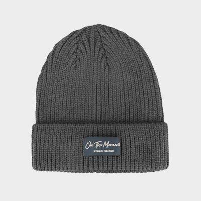 On the Moment Lettering Beanie C3 Gray