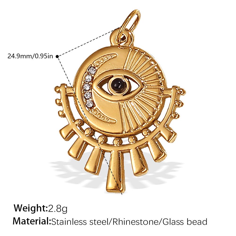 2026 DIY Pendant Necklace Fortune Amulets 18K Gold Plated Stainless Steel Charms Protection Luck Pendants for DIY Jewelry Making
