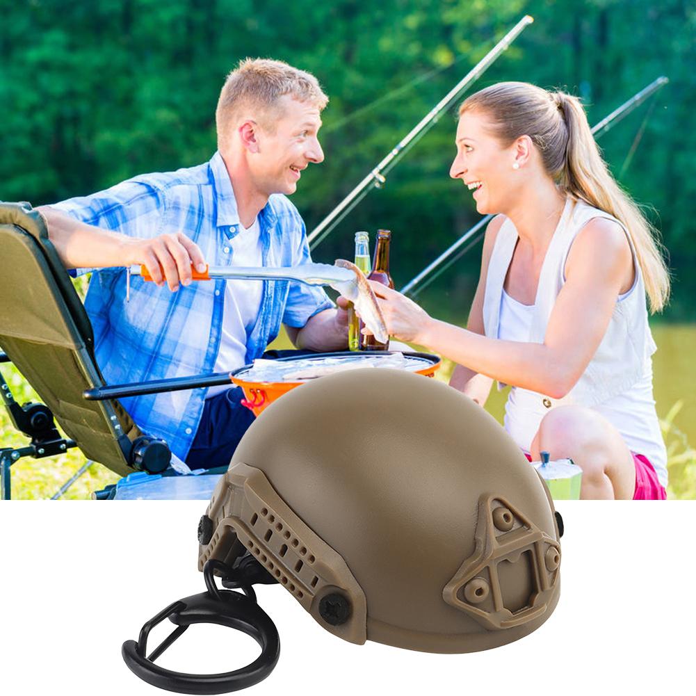Tactical Keychain FAST Helmet Shape Bottle Opener Keychain Airsoft Pistol Helmet Mini Model Outdoor Hunting Hiking Beer Opener