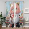 Elegant Room Curtains for Living Room Spy X Family Halloween Decoration Tulle for Bedroom Blackout Curtain Shades Partition Home