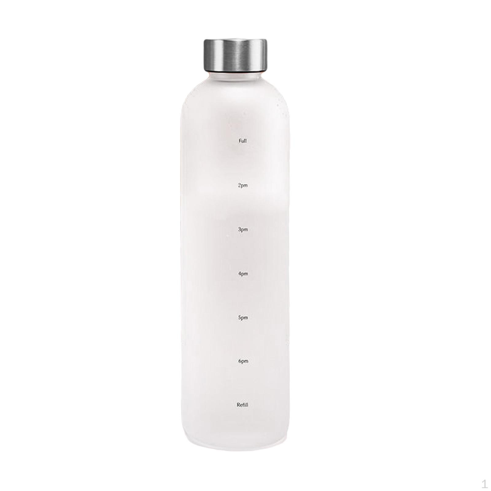 

Jug 1000ml Frosted Bottle Sports Motivational Drinking for білий