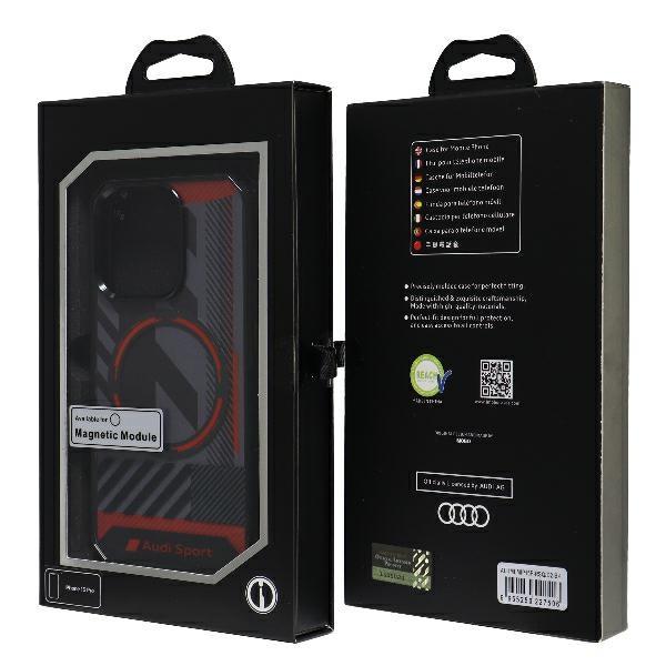 Audi Iml Sport Magsafe Case Iphone 15 Pro 6.1 Czarny/Black Hardcase Au-Imlmip15P-Rsq/D2-Bk
