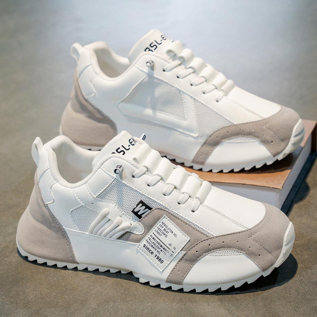 2025 men's shoes autumn breathable and versatile one-pedal sports shoes casual board shoes running thick-soled inner heightening dad shoes