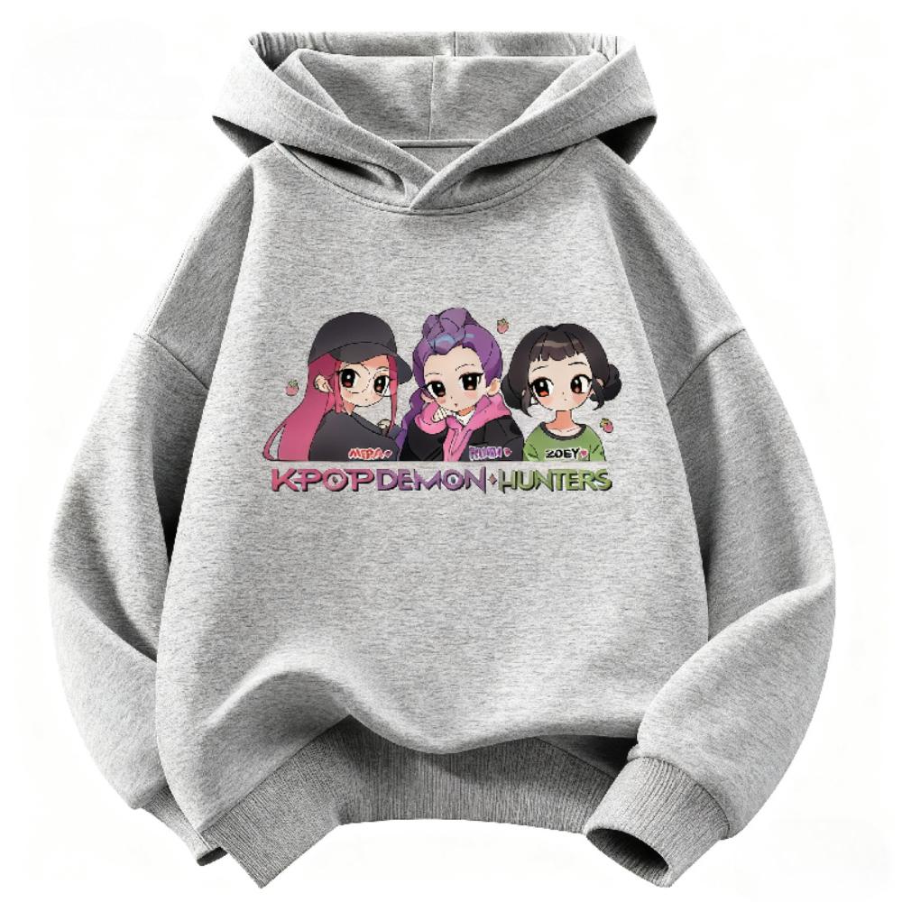 Kpop Devil Hunter Kids Hoodie, Autumn/Winter Warm Hoodie, Fashionable Boys' and Girls' Clothing, Casual Children's Clothing