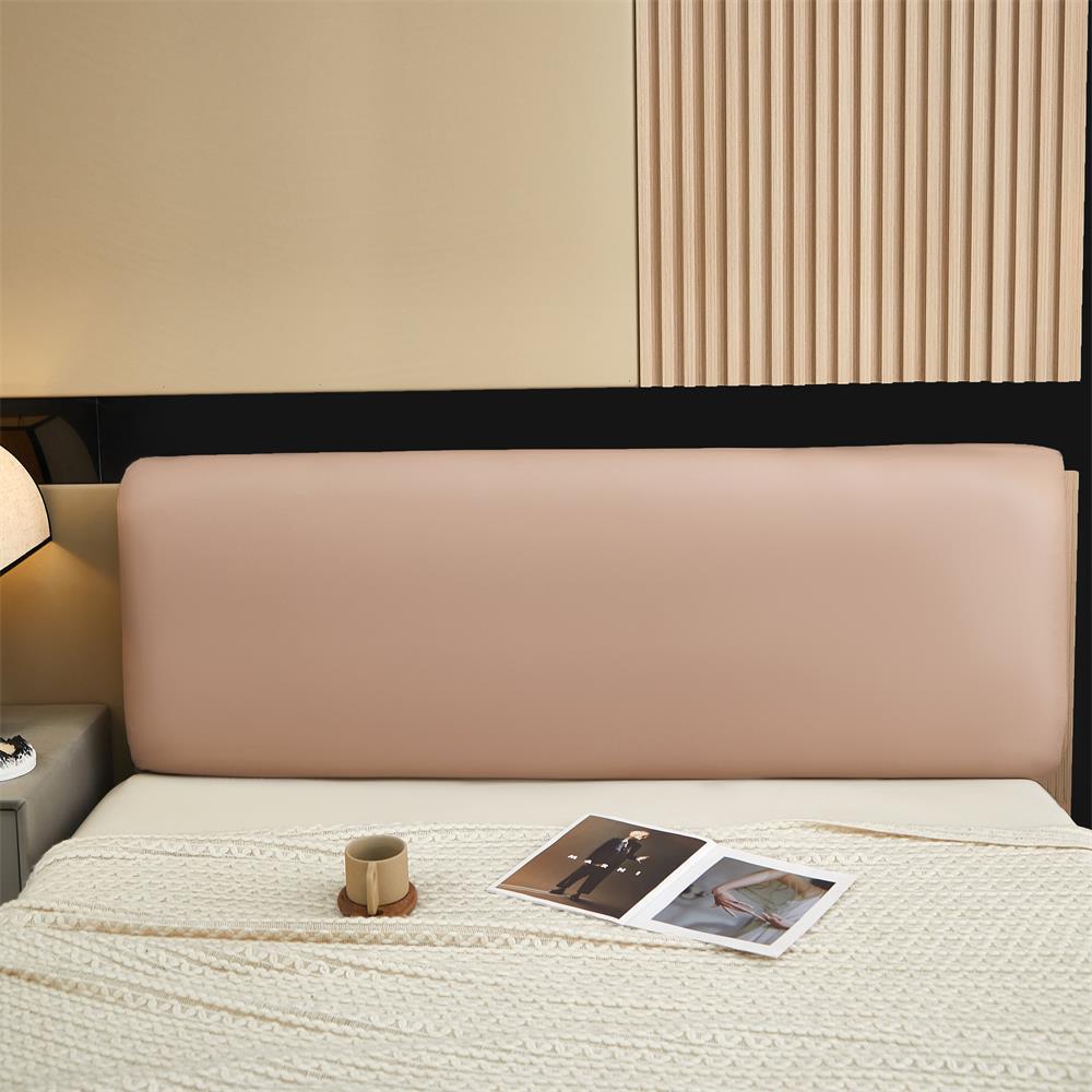 PU Leather Headboard Cover Stretch All-Inclusive Bed Headboard Slipcover Universal Dust-Proof Decorative Furniture Cover