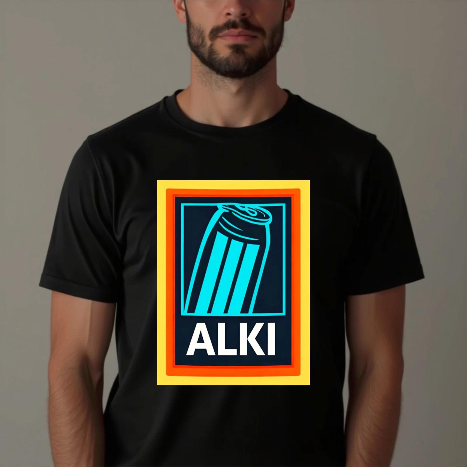 

Alki Funny Novelty Drinker Fathers Day Joke Parody Alcohol Pub Party T-Shirt 4XL