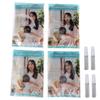 4-Pack Fashion Embroidery Pendant Kit with Scissors Needles Instructions DIY Necklace Art Crafts for Cross Stitch Kits G
