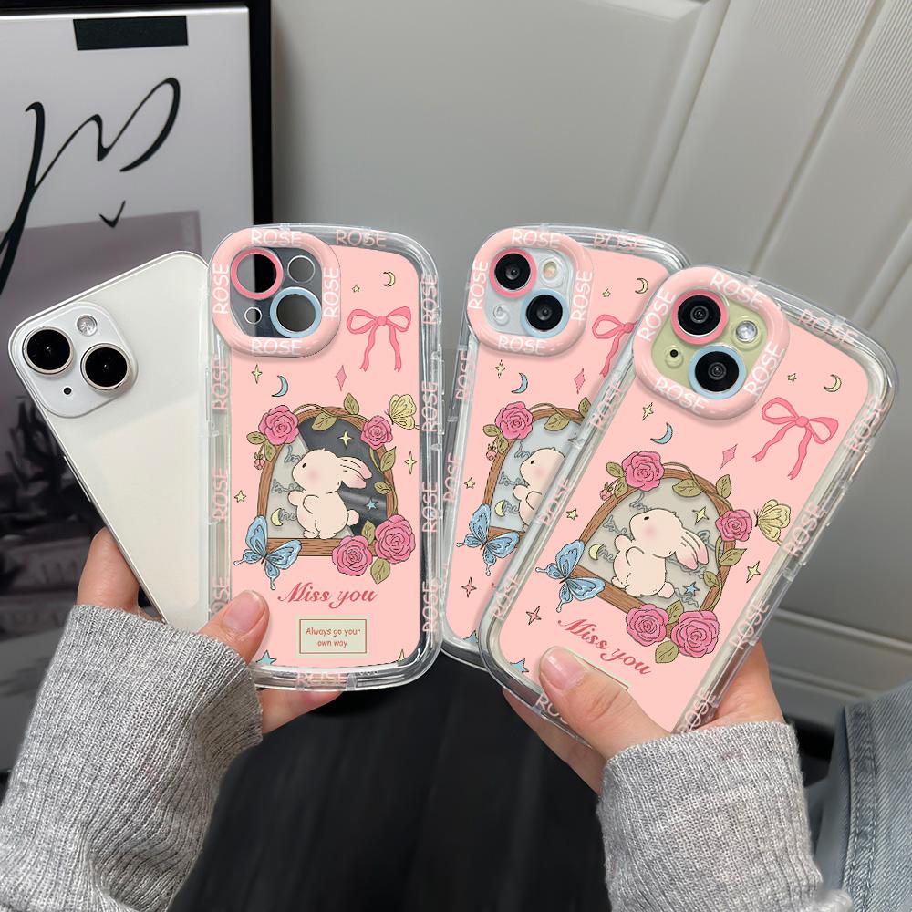 Mobile Phone Cases for iPhone 11 13 XR 15 Pro Max 12 14 Pro Max Case iPhone 16 7 Plus 8 Plus XS Max Cartoon Pattern Anti-drop Protection Shockproof