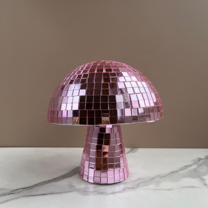 WTEMPO DIY Disco Mushroom Mirror Glass Laser Paper Mushroom Decoration for Home Decoration