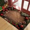 Wood-Grain Design, Pine Tree Pattern, Entry Door Carpet Home Decoration, Bathroom Anti-Slip And Stain-Resistant Floor Mat