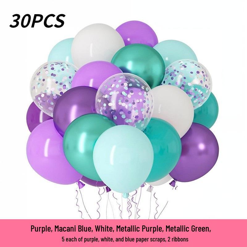 12" Sequin Confetti Balloons - Set of 30 for Christmas, Halloween, and Birthdays