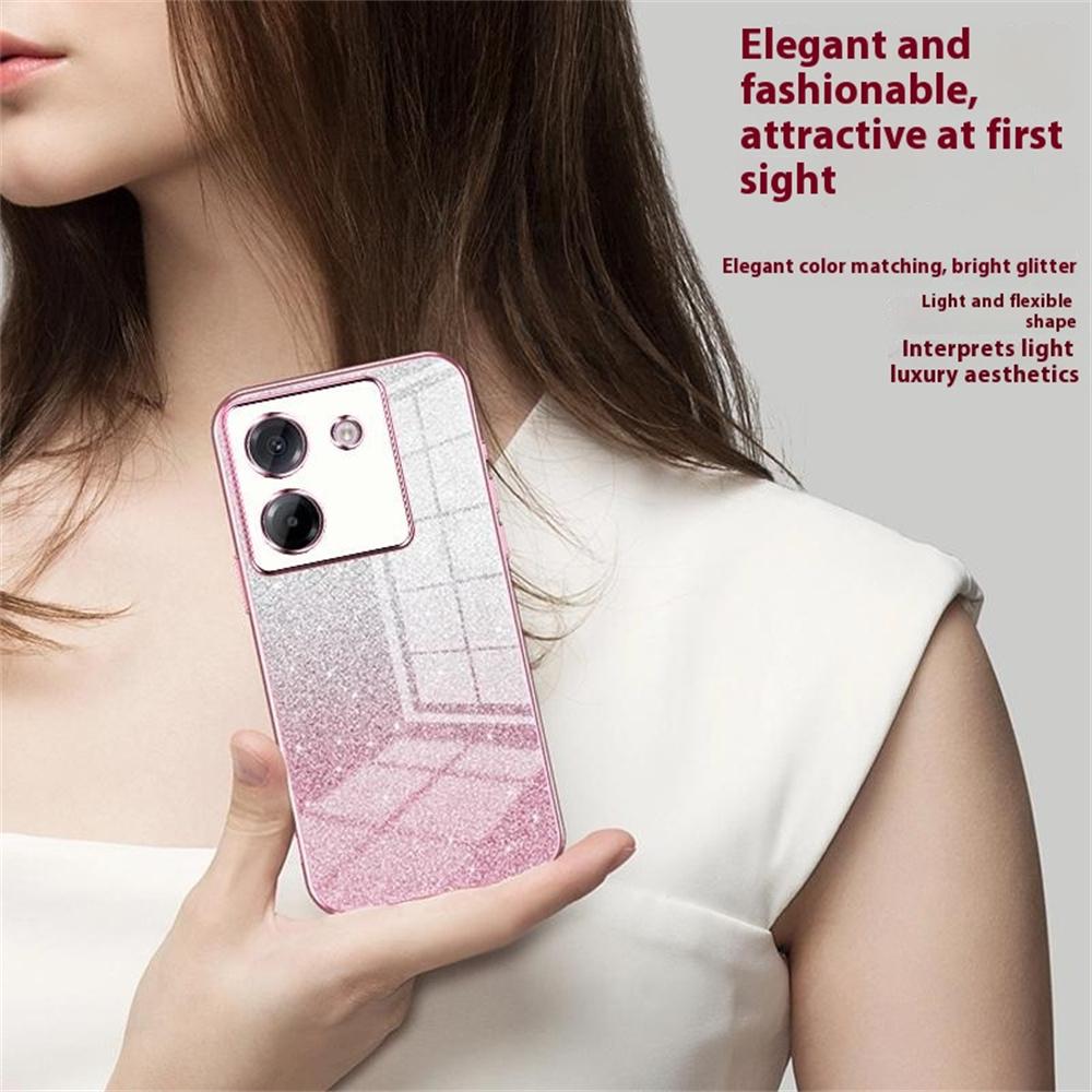 For Xiaomi Poco M7 Pro 5G Case Electroplating Gradient Glitter TPU Phone Cover