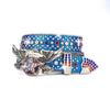 Punk Belt, American Flying Eagle Star Stripe with Rhinestone Sequins Rock Fashion Belt, Men and Women