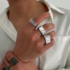 Hip-Hop High-End Geometric Ring Men's Trendy Fashion Personality Set Ring Hot-Selling Men's Jewelry