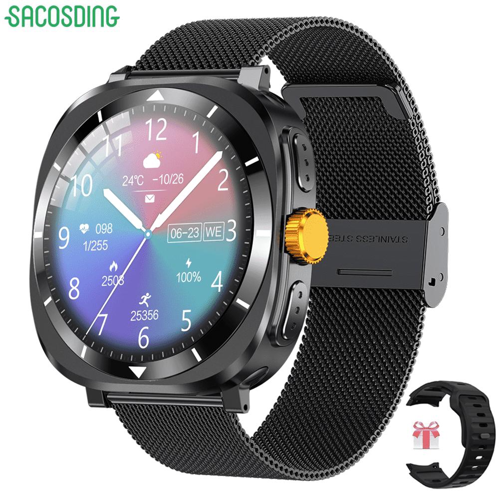 

SACOSDING Ultra 7 Smart Watch 1,53 дюйма NFC GPS Беспроводная зарядка Трекер 360*360 HD Экран Мужские умные часы Bluetooth Звонок