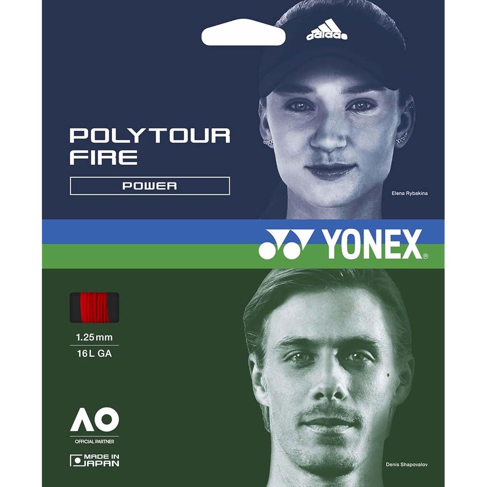 YONEX Poly Tour Fire 130 Tennis Strings 1.30mm Red