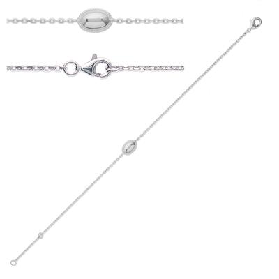 [Q3759] - Silver Bracelet 'Antica' Silver (rhodium-plated) - 9x6 Mm