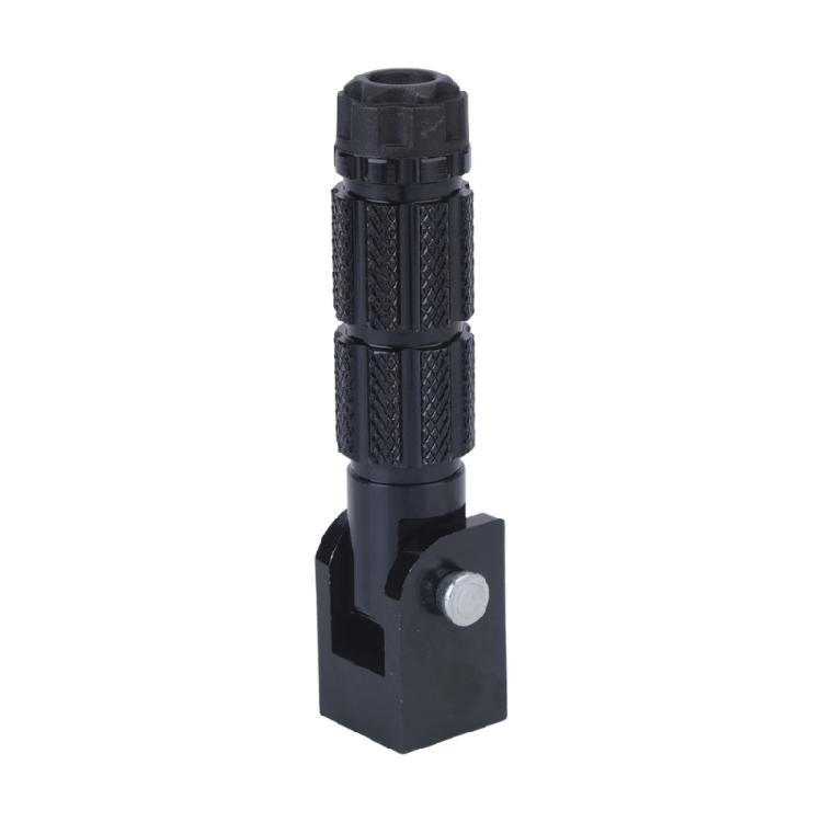 Aluminum Motorcycle Foot Pegs Pair, Hinged 8Mm Footrest Pedals, Black Grip Pattern for Replacement Work, Garage Repair, and Commuting