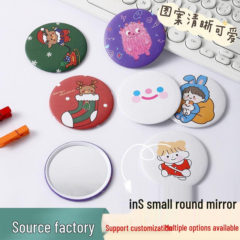 

Sweet Cartoon Flower Girl Pocket Mirror - Cute Small Gift