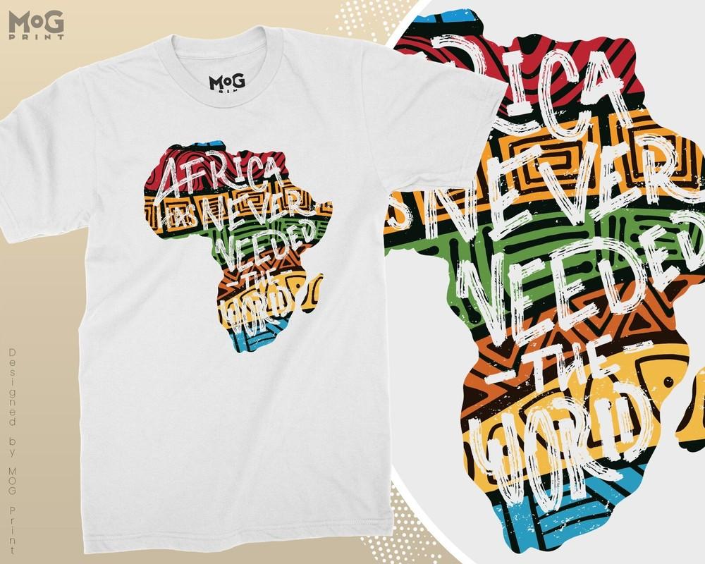 Africa Map T-shirt Gift African Beauty Art Map Print Nature Lover of Africa Tee