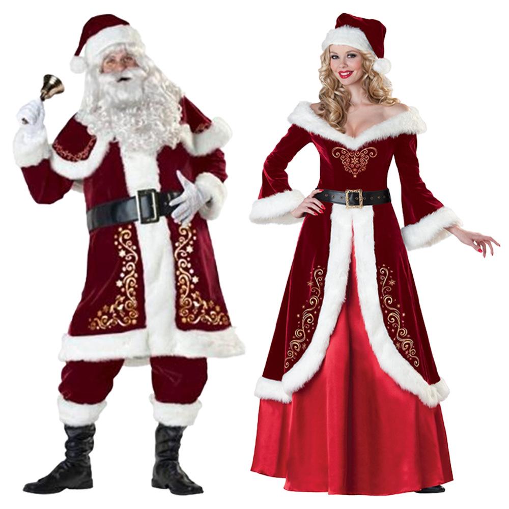 Kostým Santa Clause nadměrné velikosti: Cosplay pro dospělé s bílým vousem