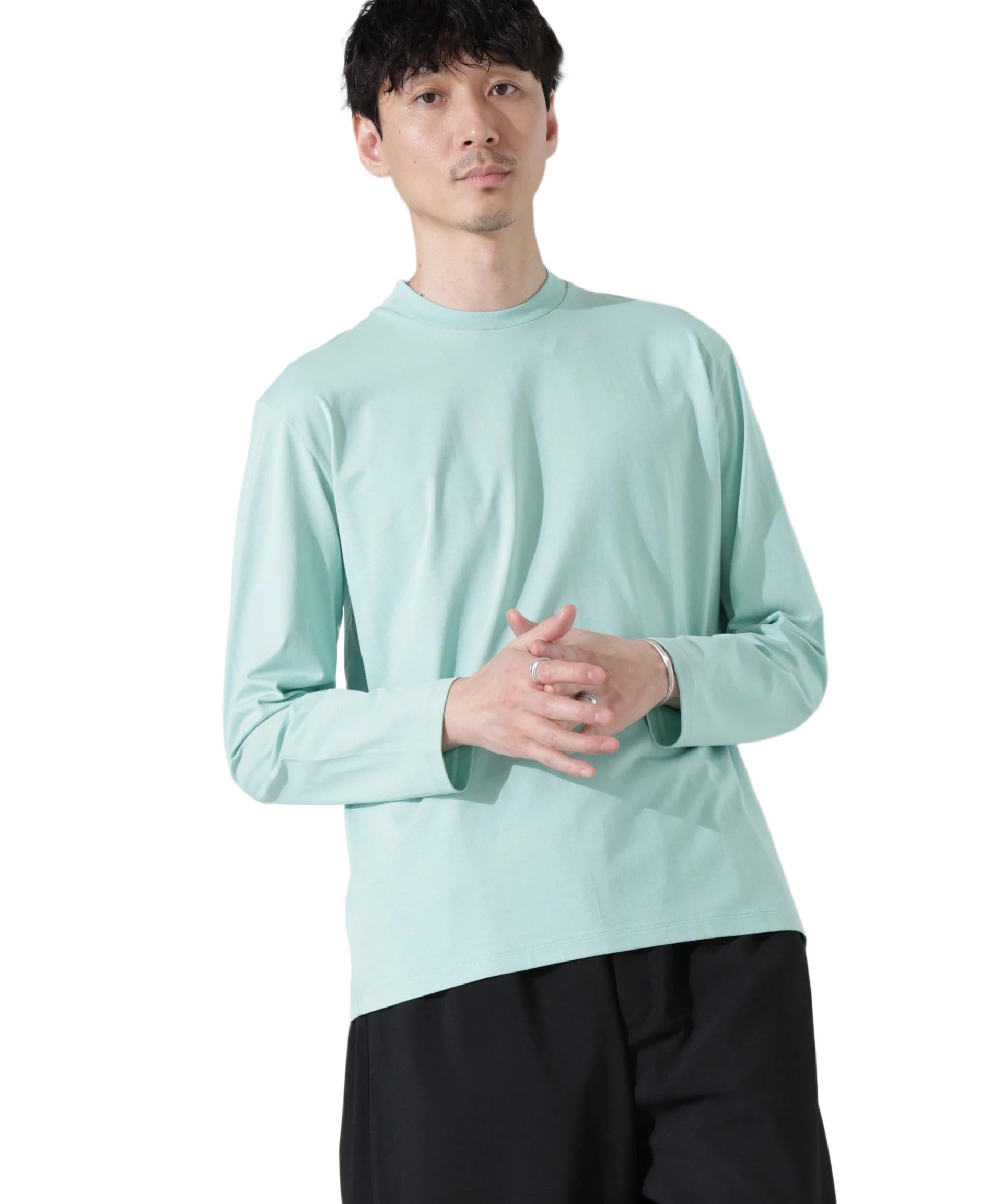 

Nano Universe Jacket T (R) Crew Neck Long Sleeve Men s T-Shirt, Size L (130), Green (Product Code: 668-5123217)