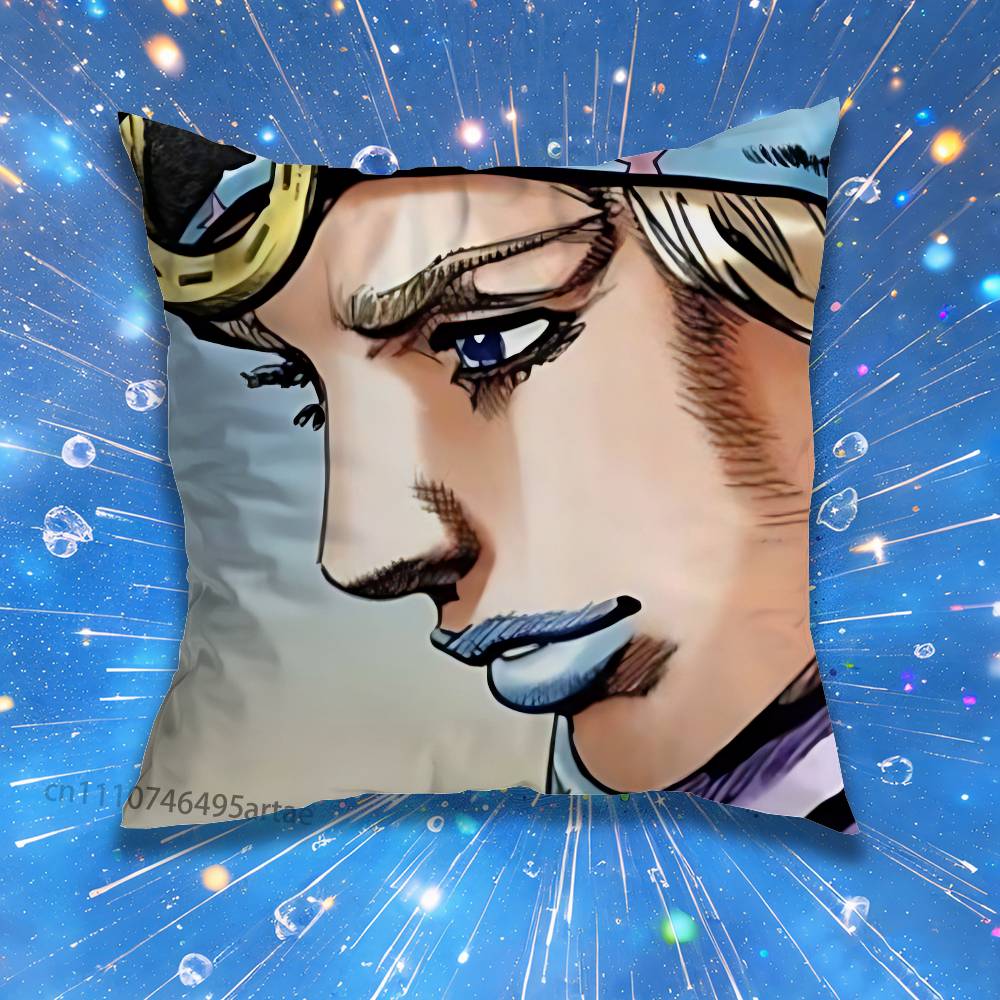 Johnny Joestar J-Jojo Pillow Case For Home Bedroom Car Office Decoration Living Room Sofa Cushion Cover Suitable