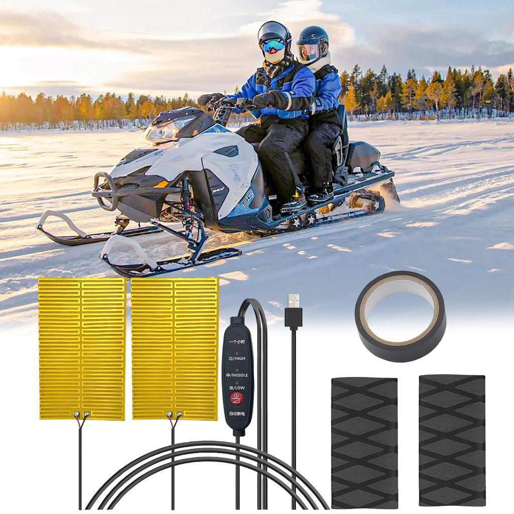 USB Elektrisch Beheizte Lenkerabdeckung Herbst Winter Wärmer Motorrad Lenkergriffe Anti-Vibration Anti-Rutsch Schnellheiz-Kits